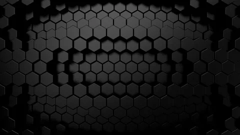 Hexagons Form A Wave Stock Footage 145970308
