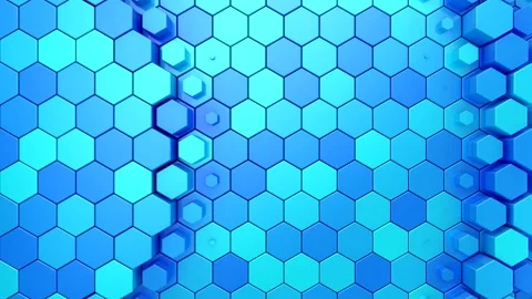 Hexagons Form A Wave Video stock 155027174