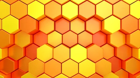 Hexagons Form a Wave Video stock 295036742