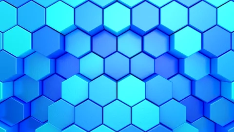 Hexagons Form a Wave Stock Footage 295036783