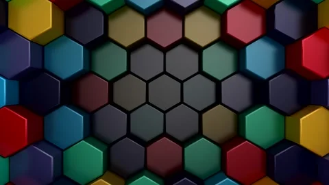Hexagons Form A Wave Stock Footage 305672025