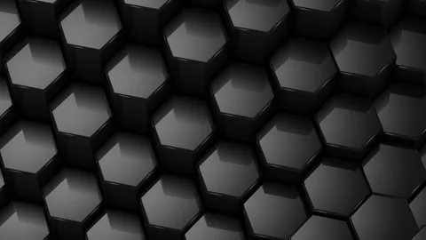 Hexagons Formed A Wave Stock Footage 86966068