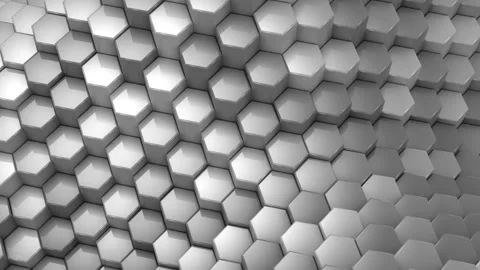 Hexagons Formed A Wave Stock Footage 87016004