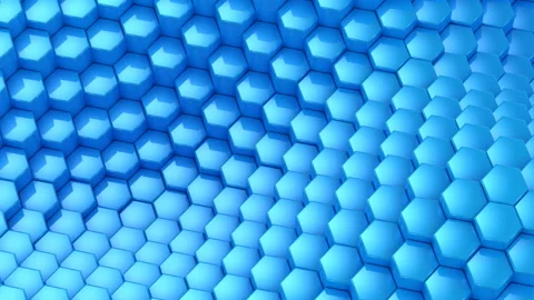 Hexagons Formed A Wave Stock Footage 87118563