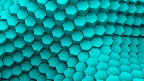 Hexagons Formed A Wave Stock Footage 87231000