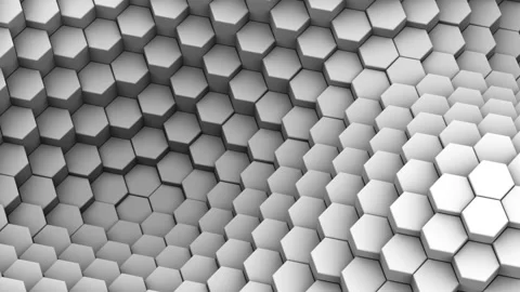 Hexagons Formed A Wave Stock Footage 87231188