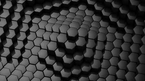 Hexagons Formed A Wave Stock Footage 89746311