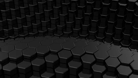 Hexagons Formed A Wave Stock Footage 104298347