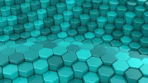 Hexagons Formed A Wave Stock Footage 104298655