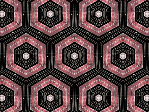 Hexagons geometric pattern Illustrazione stock