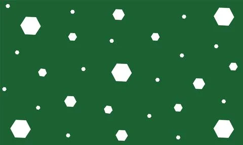 Hexagons with green background Stock Illustration