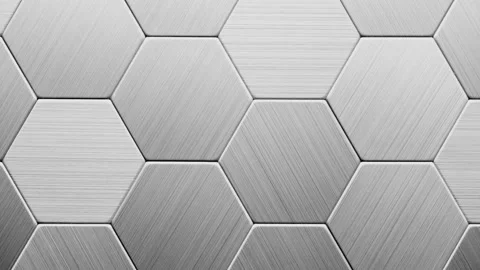 Hexagons metal surface Video stock 102592367
