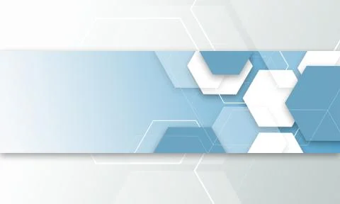 Hexagons pattern. Geometric abstract background with simple hexagonal elements Stock Illustration