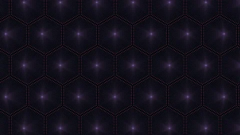 Hexagons pattern with neon effect and dots on dark gradient 스톡 동영상 199334098