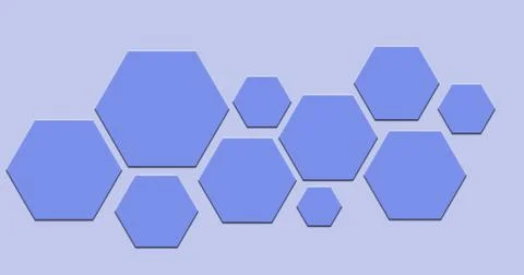 Hexagons shape for geometric banner design Stock Illustration