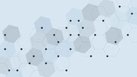 Hexagons shapes molecular structure background Stock Illustration