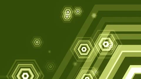 Hexagons spring up on a colorful background Stock Illustration