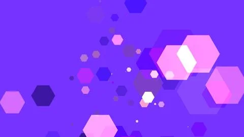 Hexagons spring up on a colorful background Stock Illustration