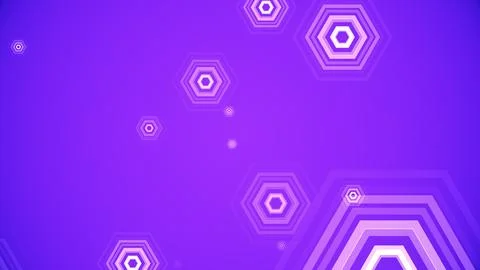 Hexagons spring up on a colorful background Stock Illustration