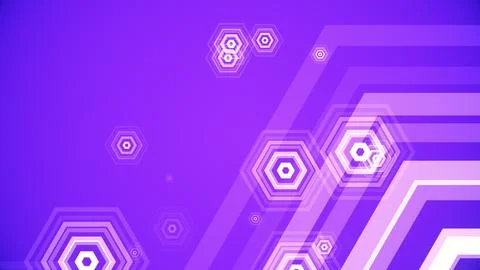 Hexagons spring up on a colorful background Stock Illustration