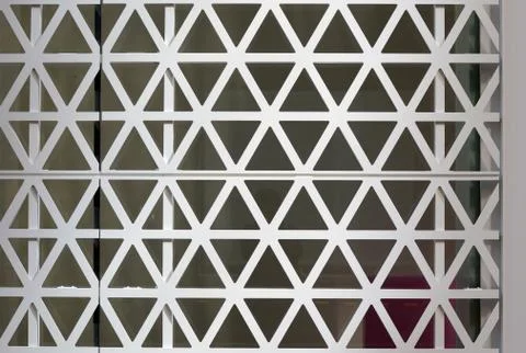 Hexagons steel facade pattern Stock Photos
