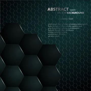 Hexagons technology and communication background. Vector illustration Stock-Illustration