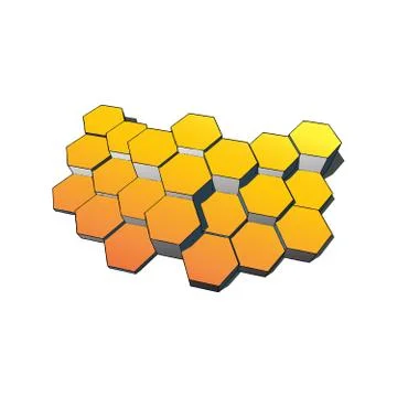 Hexagons technology and communication background. Vector illustration eps10 Stock Illustration