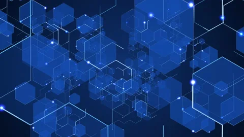 Hexagons Technology Background Stock Footage 166917598