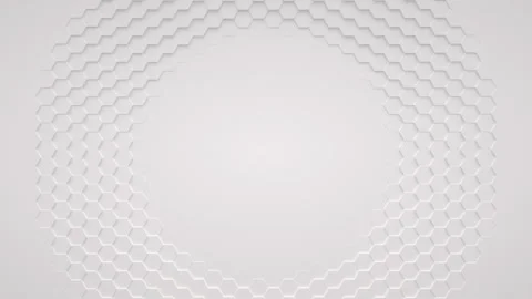 Hexagons waves motion background, seamless loop animation. Video stock 147224282