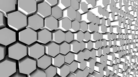 Hexagons Waving 3D Render Loopable Animation 4K Stock Footage 157120222