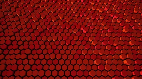 Hexagons Waving 3D Render Loopable Animation 4K Stock Footage 157120226