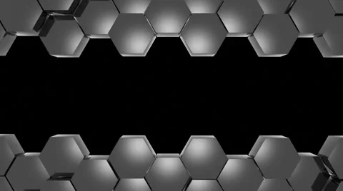 Hexagons.Alpha matte Stock Footage 46388847