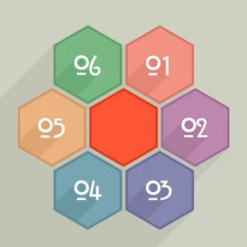 Hexagram infographic Stock-Illustration