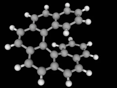 Hexahelicene molecule Illustrazione stock