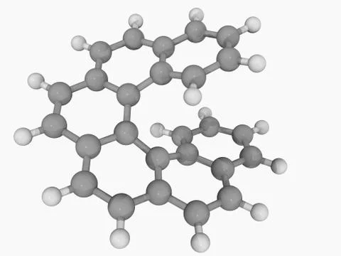 Hexahelicene molecule Illustrazione stock