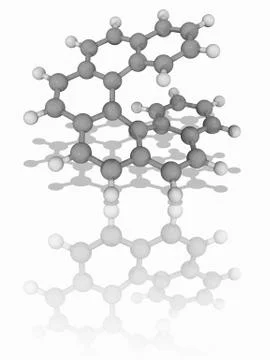 Hexahelicene organic compound molecule Illustrazione stock