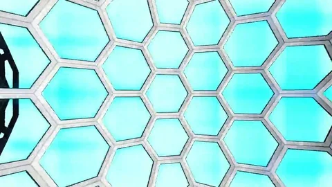 Hexxa visuals inside Sphere rotating on the beat  Stock Footage 69205830