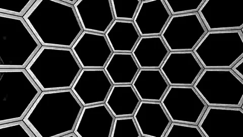 Hexxa visuals inside Sphere rotating on the beat Stock Footage 69299273