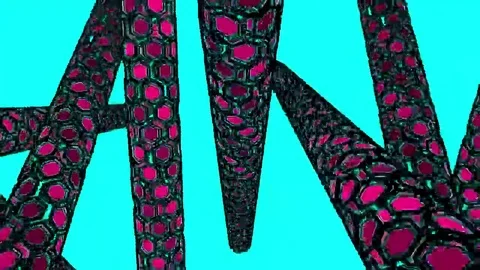 Hexxa visuals pipes of hexagonal shapes flashing on the beat Stock-Footage 69294933