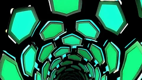 Hexxa visuals rolling pipe tunnel Stock Footage 69302502