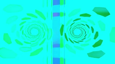 Hexxa visuals side move and zoom pipes of hexagonal shapes flashing on the beat Stock Footage 69211865