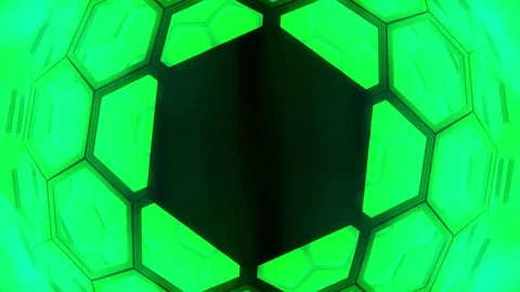 Hexxa visuals Sphere rotating with shapes moving on the beat Stock Footage 69208236
