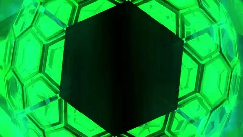 Hexxa visuals Sphere rotating with shapes moving on the beat Stock Footage 69208344
