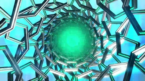 Hexxa visuals tunnel with flash on the beat Stock Footage 69201692