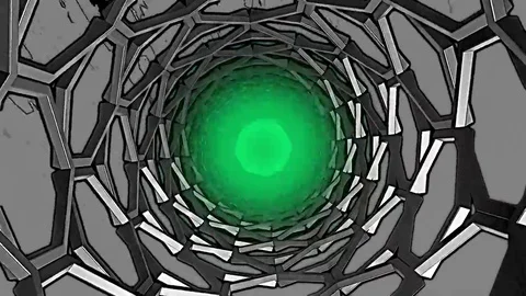 Hexxa visuals tunnel with flash on the beat Stock Footage 69296116