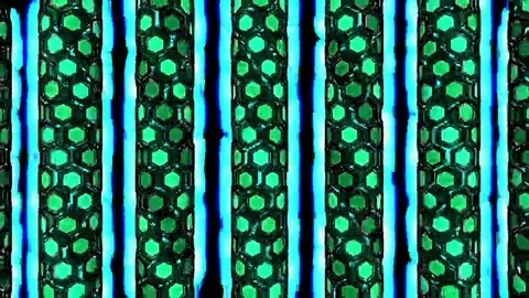 Hexxa visuals turning pipes Stock Footage 69302534