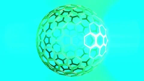 Hexxa visuals turning sphere 스톡 동영상 69196353
