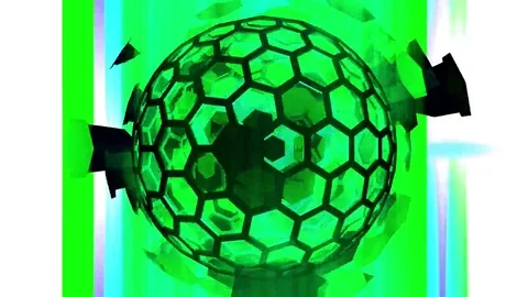 Hexxa visuals turning sphere rand movement shapes 스톡 동영상 69196268