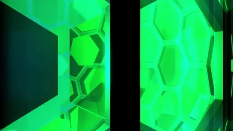 Hexxa visuals turning sphere rand movement shapes close up Stock Footage 69197148