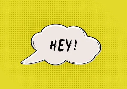 HEY comic bubble Stock Illustration
